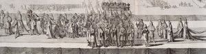 Le Cortège Funèbre de la Reine Marie II (1662-94) (détail du cercueil) gravé par Romeyn de Hooge, 1695 - Pieter Persoy